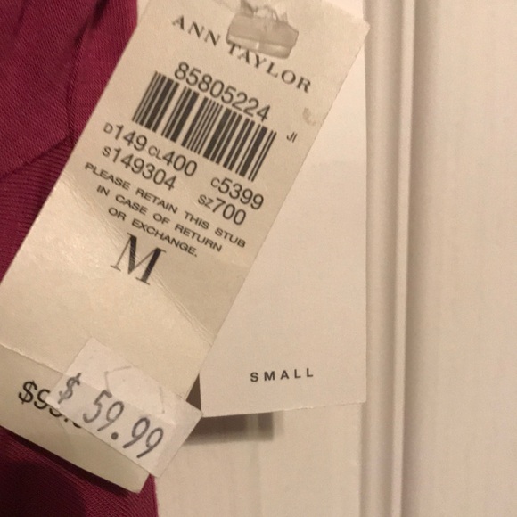 Wyeth trim fitting short dress size small  magenta - Picture 3 of 7